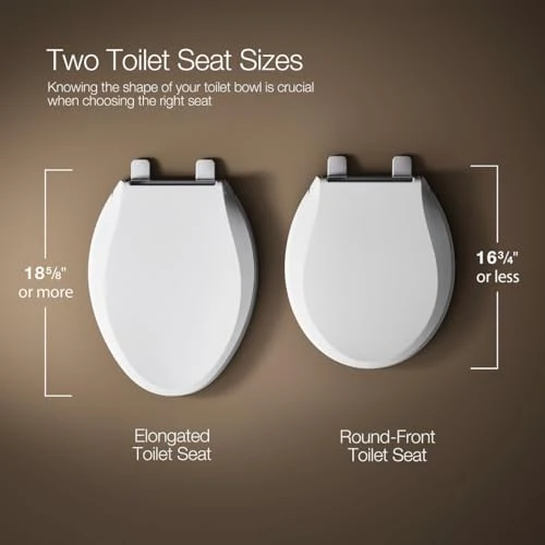 Kohler K-20110-96 Brevia Elongated Toilet Seat with Grip-Tight Bumpers, Quiet-Close Seat, Quick-Attach Hardware, Biscuit - Image 4
