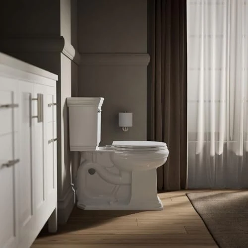 Kohler 20111-0 Brevia Round Toilet Seat, with Grip-Tight Bumpers, Quiet-Close Seat, Quick-Attach Hardware, White - Image 5