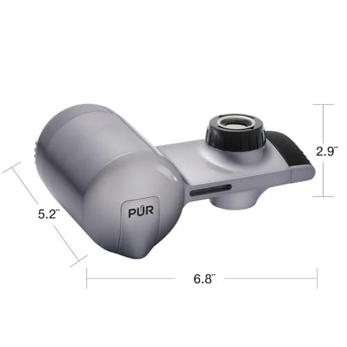 PUR PLUS Horizontal Faucet Mount Water Filtration System with 3-in-1 Lead Reducing Filter for Great-Tasting Filtered Tap Water, Lasts 100 Gallons, Fits Most Kitchen or Bathroom Faucets, Metallic Grey - Image 7