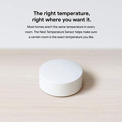 Google Nest Temperature Sensor- That Works with Nest Learning Thermostat and Nest Thermostat E - Smart Home, White - Image 3
