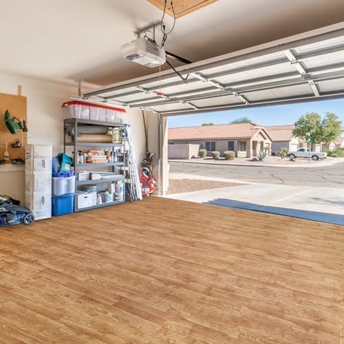 Sorbus 48Sq. Ft. Wood Grain Floor Tiles Foam Mat EVA Interlocking Mats Tile 3/8-Inch Thick Flooring Wood Puzzle Exercise Mats w/Borders - Home Playroom Basement, Apartment, Trade Show, Baby, Dance - Image 5
