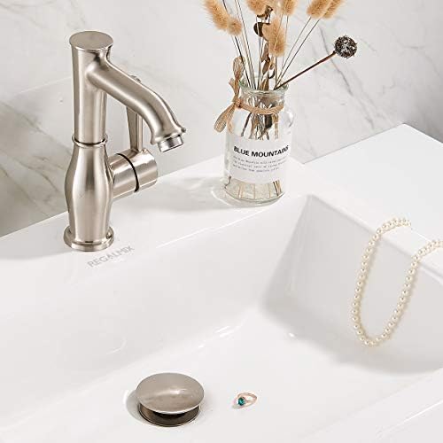 Bathroom Sink Drain, Vessel Sink Pop Up Drain with Detachable Basket Stopper,Anti-Explosion and Anti-Clogging Drain Strainer, Sink Drain Assembly Without Overflow Brushed Nickel, RWF082B - Image 7