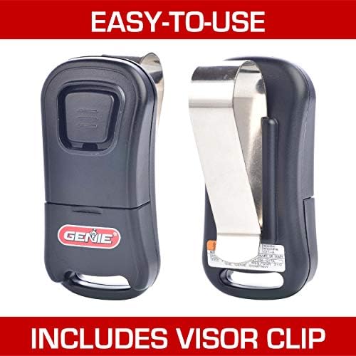 Genie Single Button Garage Door Opener Remotes (2 Pack) - Safe & Secure Access - Each Remote Compatibile Only With Genie Intellicode Garage Door Openers - Model G1T , Black - G1T 2-Pack - Image 4