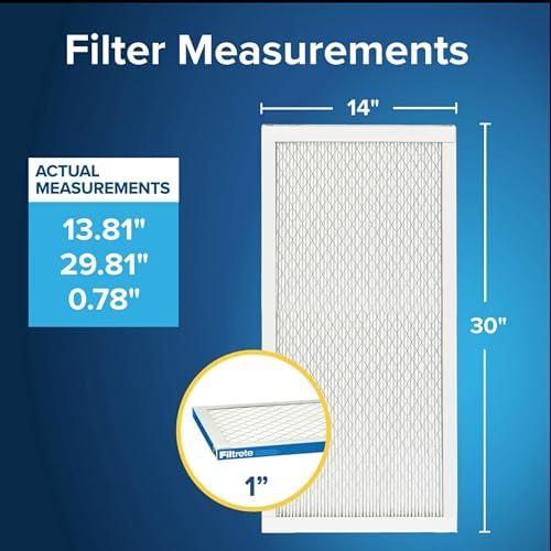 Filtrete 14x30x1 AC Furnace Air Filter, MERV 13, MPR 1900, Premium Allergen, Bacteria & Virus Filter, 3-Month Pleated 1-Inch Electrostatic Air Cleaning Filter, 6-Pack (Actual Size 13.81x29.81x0.78 in) - Image 2
