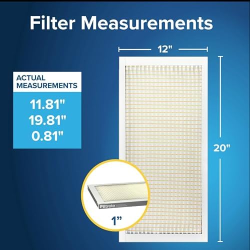 Filtrete 12x20x1 Air Filter, MPR 300, MERV 5, Clean Living Basic Dust 3-Month Pleated 1-Inch Air Filters, 6 Filters - Image 2