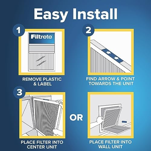 Filtrete 14x20x1 AC Furnace Air Filter MERV 5 MPR 300 Capture Unwanted Particles 3-Month Pleated 1-Inch Electrostatic Air Cleaning Filter, 6-Pack (Actual Size 13.81x19.81x0.81 in) - Image 3