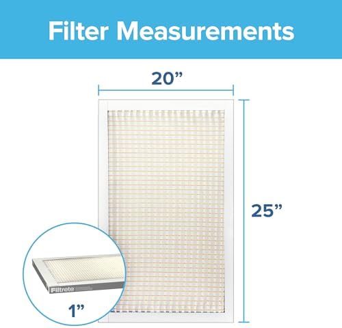 Filtrete 20x25x1 AC Furnace Air Filter, MERV 5, MPR 300, Capture Unwanted Particles, 3-Month Pleated 1-Inch Electrostatic Air Cleaning Filter, 6-Pack (Actual Size 19.69x24.69x0.81 in) - Image 2