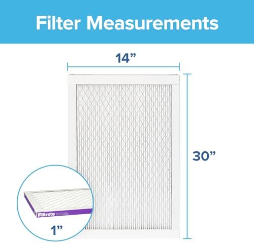 Filtrete 14x30x1 AC Furnace Air Filter, MERV 12, MPR 1500, CERTIFIED asthma & allergy friendly, 3 Month Pleated 1-Inch Electrostatic Air Cleaning Filter, 6-Pack (Actual Size 13.81x29.81x0.78 in) - Image 2