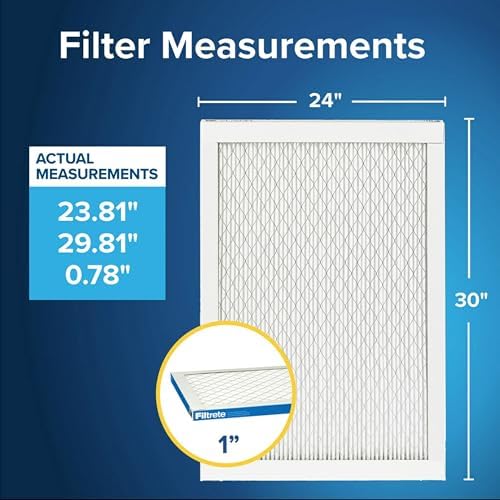 Filtrete 24x30x1 AC Furnace Air Filter, MERV 13, MPR 1900, Premium Allergen, Bacteria & Virus Filter, 3-Month Pleated 1-Inch Electrostatic Air Cleaning Filter, 6-Pack (Actual Size 23.81x29.81x0.78 in) - Image 2