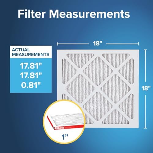 Filtrete 18x18x1 AC Furnace Air Filter, MERV 11, MPR 1000, Micro Allergen Defense, 3-Month Pleated 1-Inch Electrostatic Air Cleaning Filter, 6 Pack (Actual Size 17.81x17.81x0.81 in) - Image 2