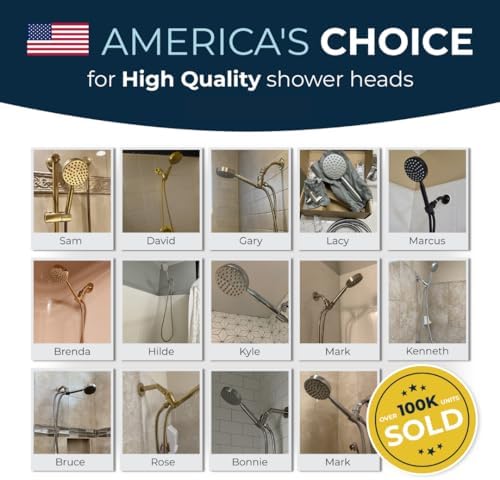 HammerHead Showers® ALL METAL Handheld Shower Head with Hose and Brass Holder - OIL RUBBED BRONZE - 2.5 GPM High Pressure Shower Heads with Adjustable Shower Wand Bracket - 6ft Flexible Extension - Image 8