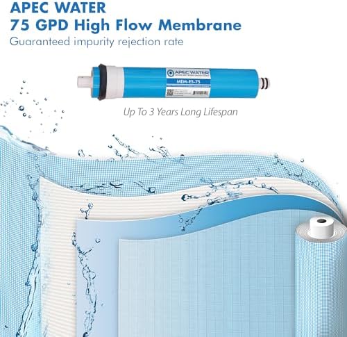 APEC Water Systems FILTER-MAX-ES75 75 GPD High Capacity Complete Replacement Filter Set For Essence Series Reverse Osmosis Water Filter System Stage 1-5 - Image 4