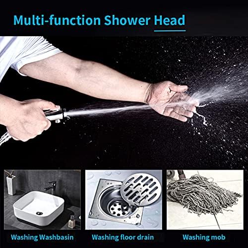 KAIYING Drill-Free High Pressure Handheld Shower Head with ON/OFF Pause Switch 3 Spray Modes Water Saving Showerhead, Detachable Puppy Shower Accessories (M:Shower Head (Chrome)+Bracket+Hose) - Image 4
