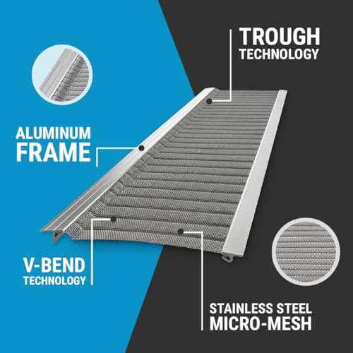 Raptor Gutter Guard – 48 FT. (Nominal) Contractor Grade Stainless Steel Micro-Mesh Gutter Guard Kit with Screws Included. Fits 6 in. & 7 in. Gutters. DIY-Friendly. (7.187 in. x 47.625 in.) - Image 4
