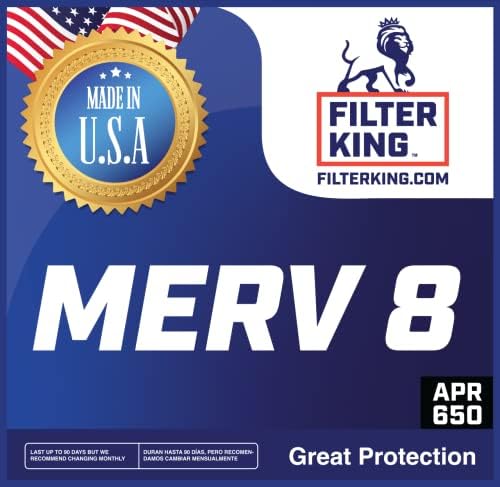 Filter King 24x24x1 Air Filter | 6-PACK | MERV 8 HVAC Pleated A/C Furnace Filters | MADE IN USA | Actual Size: 23.5 x 23.5 x .75" - Image 7