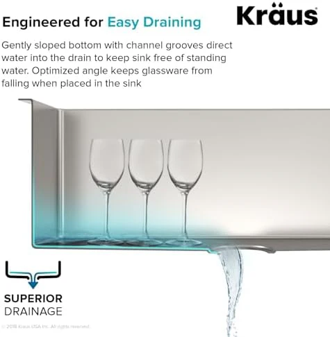 Kraus KHU101-21 Standart PRO 16 Gauge Undermount Single Bowl Set (4 Item Bundle: Sink, Bottom Grid, Drain Assembly, Kitchen Towel), 21 Inch, Stainless Steel - Image 6