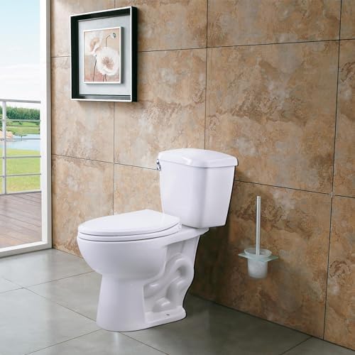 Hibbent Premium Round Toilet Seat with Cover Quiet Close, One-Click to Quick Release, Easy Installation Non-Slip Seat Bumpers, Slow Close Toilet Seat and Cover, Easy Cleaning-White Color - Image 4