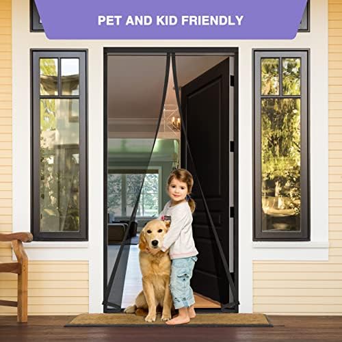Titan Mall Fiberglass Magnetic Screen Door, Self Sealing & Heavy Duty Door Screen Magnetic Closure Keep Bugs Out, Retractable & Hands Free Door Screen 39" x 82" - Image 7