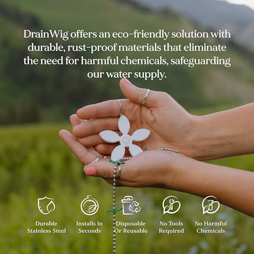 Shower Drain Hair Catcher – Disposable White Flower (4-Pack) – No-Touch Hair Removal for Flat Shower Drains – As Seen on Shark Tank - Image 7