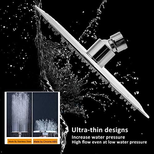 NearMoon Rain Shower Head, Ultra-Thin Design-Pressure Boosting, Awesome Some Experience, High Flow Stainless Steel Rainfall Head (8 Inch,Chrome Finish) - Image 5