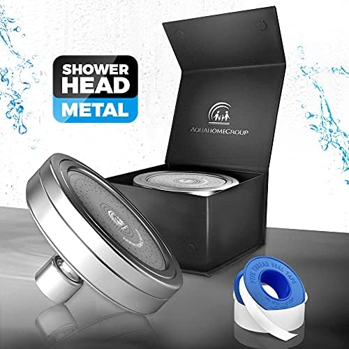 AquaHomeGroup Luxury Filtered Shower Head (Metal) 2 Cartridges Vitamin C+E+A + 5 Shower Caps - Reduses Chlorine & Sediments - Consistent Water Pressure - Massage and SPA Effery Shower Head - Image 7
