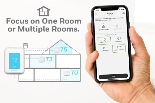 Honeywell Home T9 WiFi Smart Thermostat with 1 Smart Room Sensor, Touchscreen Display - Image 5
