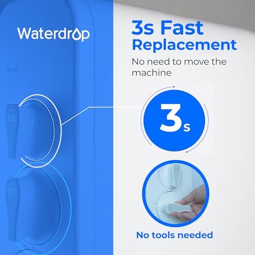 Waterdrop WD-G3-CB Filter, Replacement for WD-G3-W, WD-G3P600 and WD-G3P800-W Reverse Osmosis System, 1-year Lifetime - Image 4