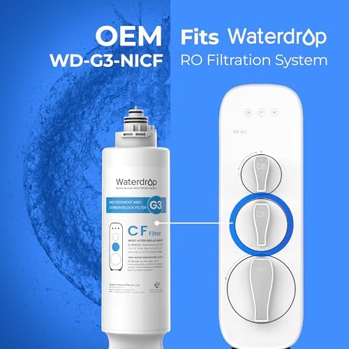 Waterdrop WD-G3-CF Filter, Replacement for WD-G3-W, WD-G3P600 and WD-G3P800-W Reverse Osmosis System, 6-Month Lifetime - Image 6