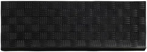 Indoor/Outdoor Hose-Wash Square Edge Design Non-Slip Rubber 10" x 30" Modern Stair Treads for Stairs, Garage, Patio, 5 Pack, Ridged Black - Image 2