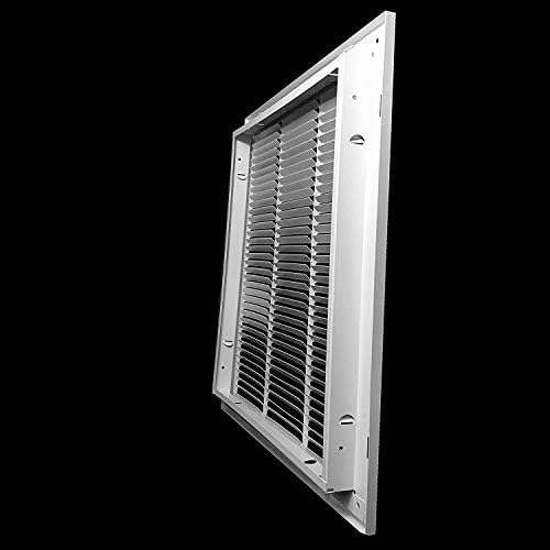 Fits 20x20 Duct Opening | Steel Return Air Filter Grille by Handua [Removable Door] for 1-inch Filters | Vent Cover Grill | White | HVAC Cold Air Intake Grille | Out Dim: 22 5/8"W X 22 5/8"H - Image 5