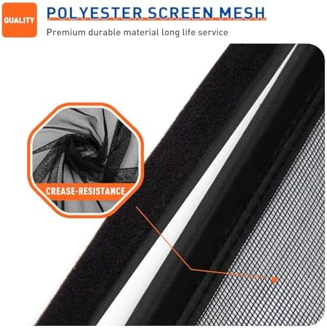MAGZO Magnetic Screen Door Fits Door Size 32 x 80 Inches, Actual Screen Size 34" x 81" Heavy Duty Side Opening Screen Curtain Air Circulation Broader View-Black - Image 5
