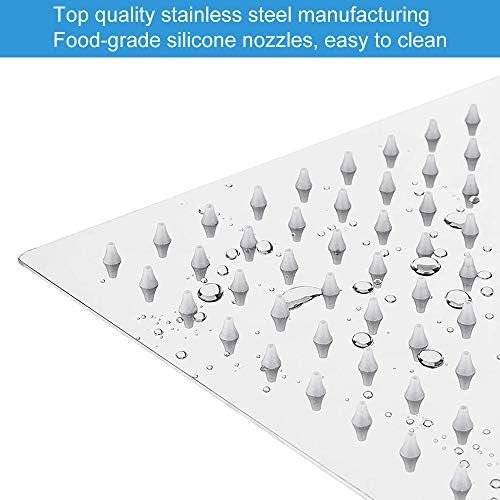 NearMoon Rain Shower Head, High Flow Stainless Steel Square Rainfall Shower, Waterfall Bath Shower Body Covering, Ceiling or Wall Mount (12 Inch, Chrome Finish) - Image 2