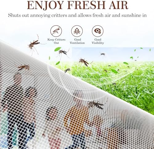 Yotache Screen Doors with Magnets Fit Doors 36 x 96, Screen Size 38" x 97" Heavy Duty Door Net Enjoy Fresh Air, White - Image 5