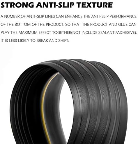 Papillon Garage Door Bottom Seal Strip, Weatherproof EPDM Rubber Threshold, Fits All Standard Doors, Easy for DIY Homeowners, No Adhesive (10Ft, Black) - Image 3