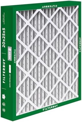 Filterbuy 20x25x5 Air Filter MERV 8 Dust Defense (4-Pack), Pleated HVAC AC Furnace Air Filters for Honeywell FC100A1037, Lennox X6673, Carrier, & More (Actual Size: 19.88 x 24.75 x 4.38 Inches) - Image 9