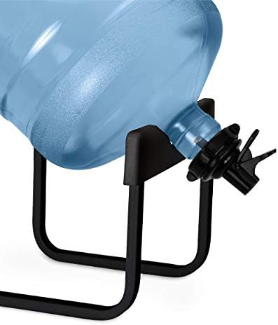 Brio Stainless Steel 3-5 Gallon Water Jug Stand and 2 Dispenser Valves, Rust-Resistant Non Slip Water Stand with BPA Free Fast Flow Water Spout Fits BOTH 48mm and 55mm Bottles 2 CAPS INCLUDED (Black) - Image 5