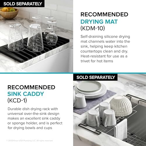 KRAUS Kore Workstation 32-inch Undermount 16 Gauge Stainless Steel Kitchen Sink, Single Bowl Kitchen Sink with Accessories, KWU110-32 - Image 13