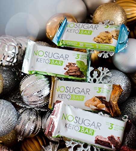 No Sugar Keto Bar Snack - Low Carb No Sugar Keto Snack Food with Keto Friendly Macros (12 x 1.41oz Bars, Chocolate Chip Cookie Dough) - Image 6