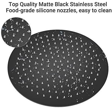 NearMoon Rain Shower Head, Ultra-Thin Design-Pressure Boosting, Awesome Some Experience, High Flow Stainless Steel Rainfall Head (12 Inch, Matte Black) - Image 4