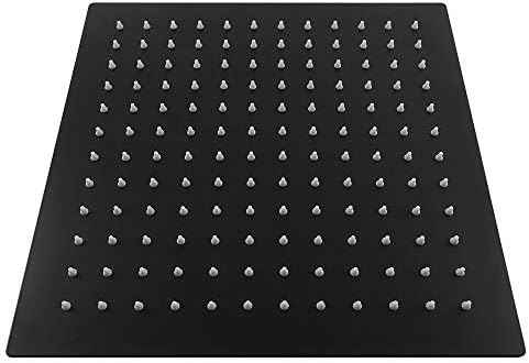 NearMoon Rain Shower Head, High Flow Stainless Steel Square Rainfall Shower, Waterfall Bath Shower Body Covering, Ceiling or Wall Mount (12 Inch, Matte Black) - Image 2
