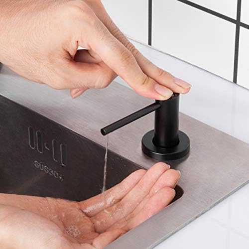 Matte Black Kitchen Sink Soap Dispenser GAPPO Countertop Pump Hand Lotion Built in Bottle Upgrade Stainless Steel Screw - Image 4
