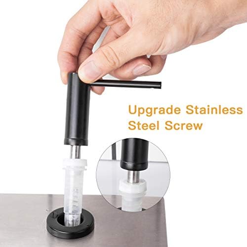 Matte Black Kitchen Sink Soap Dispenser GAPPO Countertop Pump Hand Lotion Built in Bottle Upgrade Stainless Steel Screw - Image 5