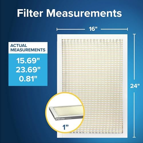 Filtrete 16x24x1 Air Filter, MPR 300, MERV 5, Clean Living Basic Dust 3-Month Pleated 1-Inch Air Filters, 6 Filters - Image 2