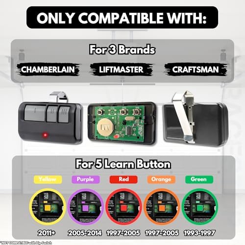 Garage Stop 2X 893LM 893Max for Chamberlain Craftsman Liftmaster Garage Door Opener Remote, 1993 to Present Gate Opener Remote, Replacement Garage Door Remote - Image 2