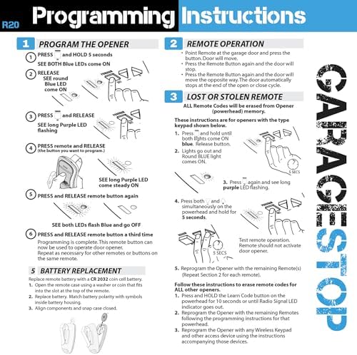 Garage Stop 2X for Genie Intellicode Garage Door Remote, G3T-BX G3T-R 3-Button Genie Garage Door Opener Remote Replacement, Auto-Seek Dual Frequency (1997 to Present) - Image 3