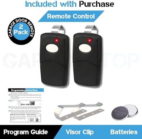 Garage Stop 2X Garage Door Opener Remote for Linear Multicode 3089 308911 MCS308911, 1089, 3070, 3060, 10 dip Switch Gate Opener Remote 300MHz, Garage Clicker Replacement (Black) - Image 4