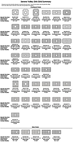 Serene Valley Sink Protector Grid 26-1/16" x 14-1/16", Centered Drain with Corner Radius 3-1/2", 304 Stainless Steel Material NLW2614C - Image 5