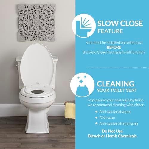 Little2Big Toilet Seat with Built-In Toddler Potty Training Seat, Slow Close, Easy to Install, Made in USA, ELONGATED, White - Image 9