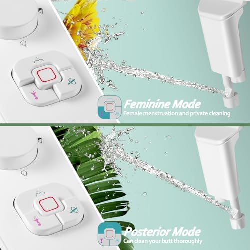 SAMODRA Bidet Attachment, Non-Electric Cold Water Bidet Toilet Seat Attachment with Pressure Controls, Retractable Self-Cleaning Dual Nozzles for Frontal & Rear Wash - White - Image 2