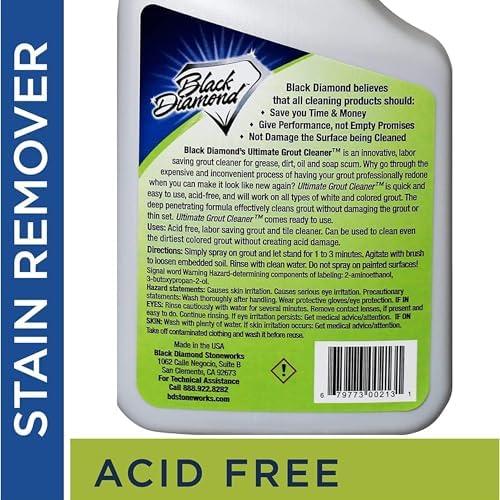 Ultimate Grout Cleaner for Tile Floors Blasts Away Years of Dirt and Grime. Heavy Duty Spray Cleaning Solution. Safe for Colored Grout and Natural Stone. Professional Results 2-QTS W Brush - Image 2